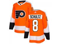 Men's Philadelphia Flyers #8 Dave Schultz adidas Orange Authentic Jersey