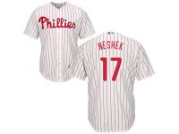 Men's Philadelphia Phillies #17 Pat Neshek Majestic White Red Home Cool Base Jersey