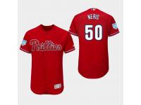 Men's Philadelphia Phillies 2019 Spring Training Hector Neris Flex Base Jersey Scarlet