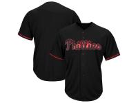 Men's Philadelphia Phillies Majestic Black Big & Tall Pop Fashion Jersey