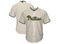 Men's Philadelphia Phillies Majestic Cream 2018 Memorial Day Cool Base Team Jersey