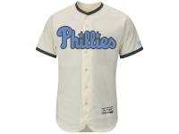 Men's Philadelphia Phillies Majestic Cream Fashion 2016 Father's Day Flex Base Team Jersey