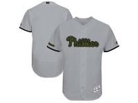 Men's Philadelphia Phillies Majestic Gray 2017 Memorial Day Authentic Collection Flex Base Team Jersey