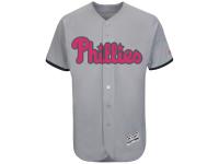 Men's Philadelphia Phillies Majestic Gray Road 2016 Mother's Day Flex Base Team Jersey