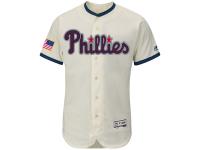 Men's Philadelphia Phillies Majestic White Fashion  Stars & Stripes 2016 Independence Day  Flex Base Jersey