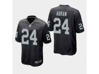 Men's Raiders #24 Johnathan Abram 2019 NFL Draft Game Jersey - Black