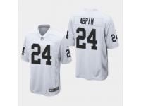 Men's Raiders #24 Johnathan Abram 2019 NFL Draft Game Jersey - White