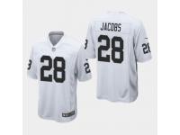 Men's Raiders #28 Josh Jacobs 2019 NFL Draft Game Jersey - White