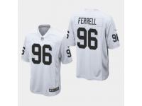 Men's Raiders #96 Clelin Ferrell 2019 NFL Draft Game Jersey - White