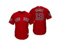 Men's Red Sox 2018 World Series Majestic Scarlet Hanley Ramirez Cool Base Jersey