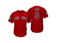 Men's Red Sox 2018 World Series Majestic Scarlet Sandy Leon Cool Base Jersey