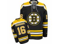 Men's Reebok Boston Bruins #16 Derek Sanderson Premier Black Home NHL Jersey