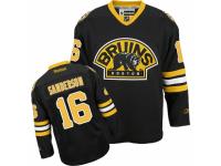 Men's Reebok Boston Bruins #16 Derek Sanderson Premier Black Third NHL Jersey