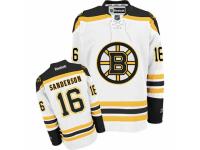 Men's Reebok Boston Bruins #16 Derek Sanderson Premier White Away NHL Jersey