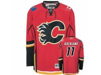 Men's Reebok Calgary Flames #11 Mikael Backlund Premier Red Home NHL Jersey