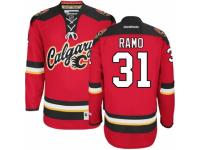 Men's Reebok Calgary Flames #31 Karri Ramo Premier Red New Third NHL Jersey