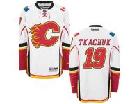 Men's Reebok NHL Calgary Flames #19 Matthew Tkachuk Authentic Away Jersey White Reebok