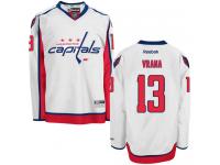 Men's Reebok NHL Washington Capitals #13 Jakub Vrana Authentic Away Jersey White Reebok