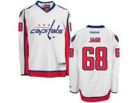 Men's Reebok NHL Washington Capitals #68 Jaromir Jagr Authentic Away Jersey White Reebok