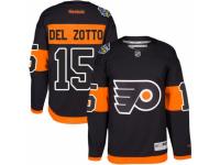 Men's Reebok Philadelphia Flyers #15 Michael Del Zotto Premier Black 2017 Stadium Series NHL Jersey