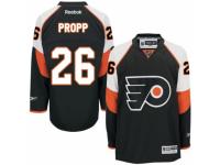 Men's Reebok Philadelphia Flyers #26 Brian Propp Premier Black Third NHL Jersey