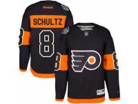 Men's Reebok Philadelphia Flyers #8 Dave Schultz Premier Black 2017 Stadium Series NHL Jersey