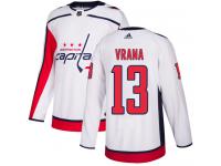 Men's Reebok Washington Capitals #13 Jakub Vrana White Away NHL Jersey