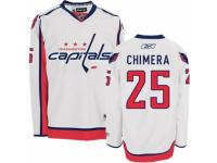 Men's Reebok Washington Capitals #25 Jason Chimera Premier White Away NHL Jersey