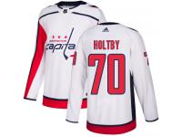 Men's Reebok Washington Capitals #70 Braden Holtby White Away NHL Jersey