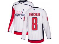 Men's Reebok Washington Capitals #8 Alex Ovechkin White Away NHL Jersey