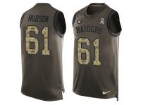 Men's Rodney Hudson #61 Nike Green Jersey - NFL Oakland Raiders Salute to Service Tank Top