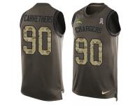 Men's Ryan Carrethers #90 Nike Green Jersey - NFL Los Angeles Chargers Salute to Service Tank Top