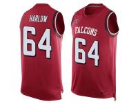 Men's Sean Harlow #64 Nike Red Jersey - NFL Atlanta Falcons Player Name & Number Tank Top