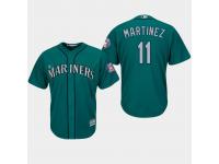 Men's Seattle Mariners #11 Aqua Edgar Martinez Alternate Cool Base 2019 Hall of Fame Induction Jersey