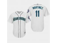 Men's Seattle Mariners #11 White Edgar Martinez Home Cool Base 2019 Hall of Fame Induction Jersey