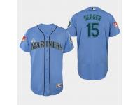 Men's Seattle Mariners 2019 Spring Training Kyle Seager Flex Base Jersey Light Blue