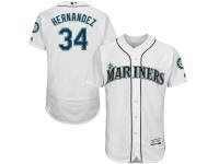 Men's Seattle Mariners Felix Hernandez Majestic White Flexbase Authentic Collection Player Jersey