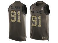 Men's Shilique Calhoun #91 Nike Green Jersey - NFL Oakland Raiders Salute to Service Tank Top