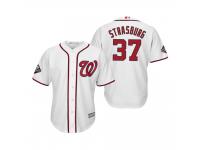 Men's Stephen Strasburg Washington Nationals White 2019 World Series Bound Cool Base Jersey