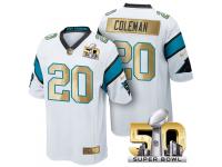 Men's Superbowl 50 Carolina Panthers #20 Kurt Coleman White Jersey