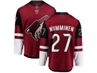 Men's Teppo Numminen Breakaway Burgundy Red Home NHL Jersey Arizona Coyotes #27