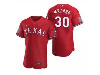 Men's Texas Rangers Nomar Mazara Nike Scarlet 2020 Alternate Jersey