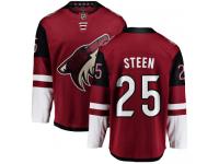 Men's Thomas Steen Breakaway Burgundy Red Home NHL Jersey Arizona Coyotes #25