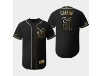 Men's Tigers 2019 Black Golden Edition Shane Greene Flex Base Stitched Jersey