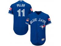 Men's Toronto Blue Jays #11 Kevin Pillar Majestic Royal Fashion Stars & Stripes 2016 Independence Day Flex Base Player Jersey