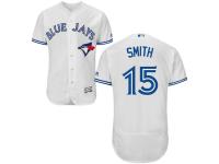 Men's Toronto Blue Jays #15 Dwight Smith Jr. Majestic Home White Flex Base Authentic Collection Jersey