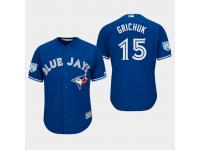 Men's Toronto Blue Jays 2019 Spring Training #15 Royal Randal Grichuk Cool Base Jersey