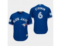 Men's Toronto Blue Jays 2019 Spring Training #6 Royal Marcus Stroman Cool Base Jersey