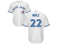 Men's Toronto Blue Jays #22 Luke Maile Majestic White Cool Base Jersey