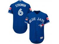 Men's Toronto Blue Jays #6 Marcus Stroman Majestic Royal Fashion Stars & Stripes 2016 Independence Day Flex Base Player Jersey